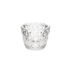 11035218 Clear glass tealight holder 7.5cm CB