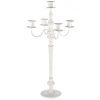 11106659CB White Aluminium Candelabra 65.5cm x 33cm