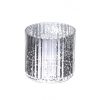 11117020CB Silver Glass Candle Holder 11cm