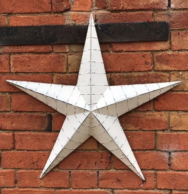 37526R White Metal Barn Star 52cm