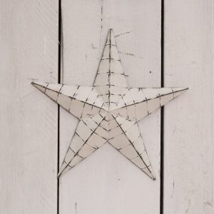 37527R White Barn Star 34cm