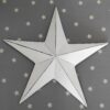 White Metal Barn Star 32cm Indoor/Outdoor