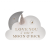 Bambino Wooden Moon & Cloud Plaque "Love You"