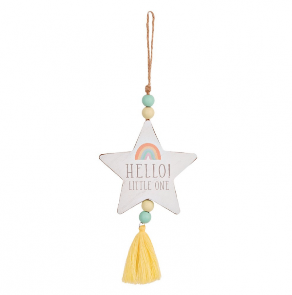 Petit Cheri Star Plaque "Hello Little One"