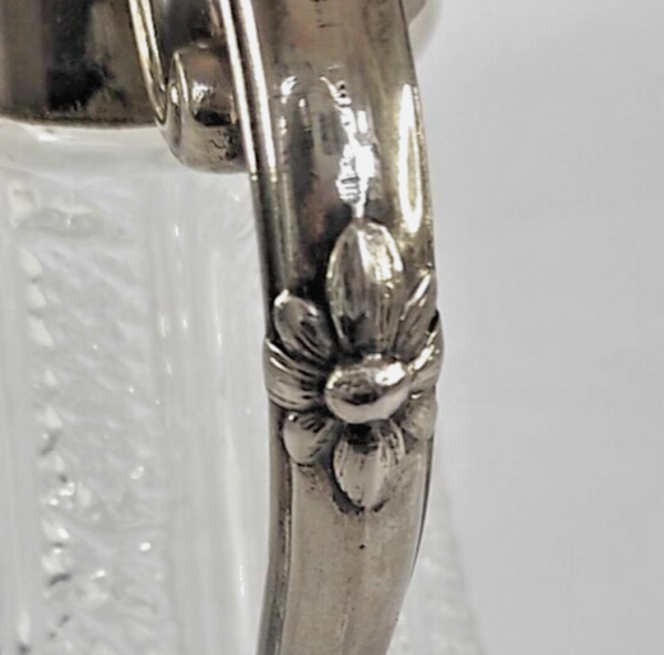 Vintage Silver Metal Glass Wine Jug C1970 - Image 7