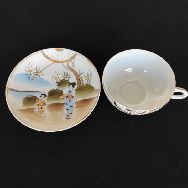Japanese Tea Cup and Saucer - Image 2